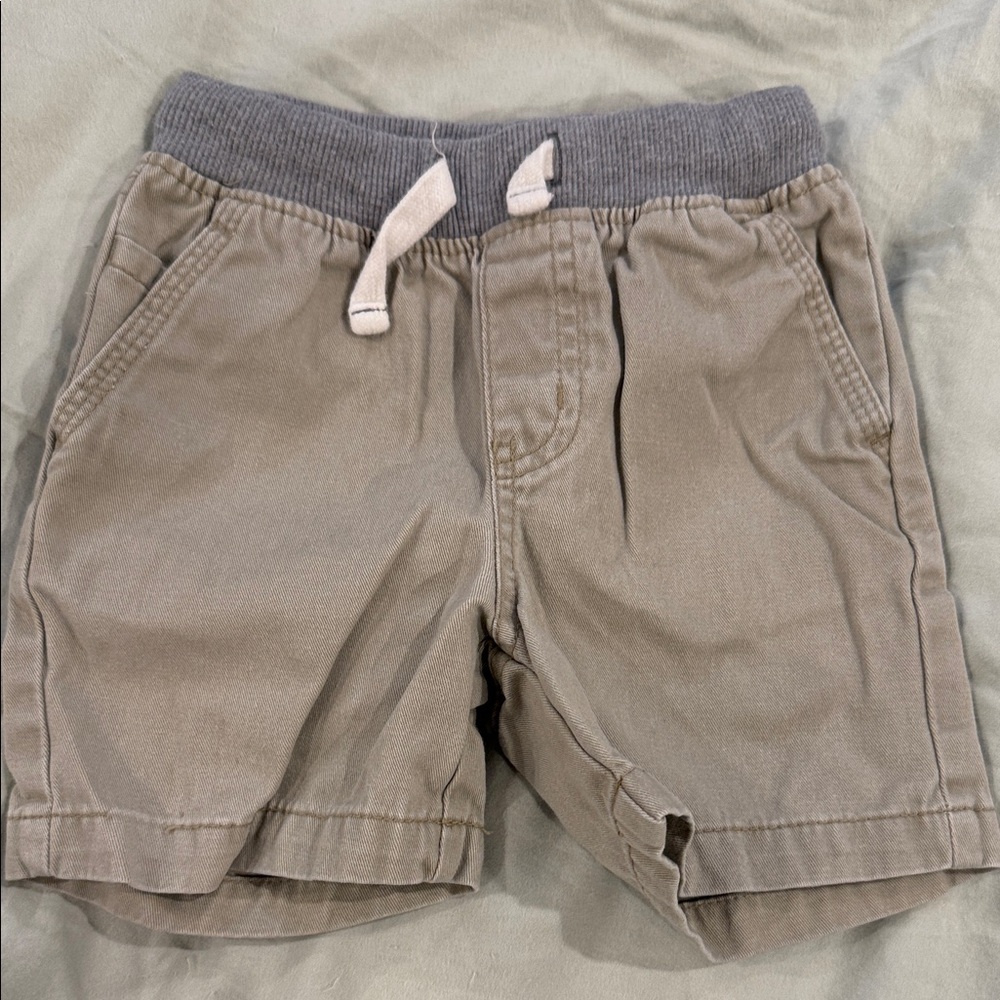 Cat & Jack Tan Kids Shorts with Gray Waistband